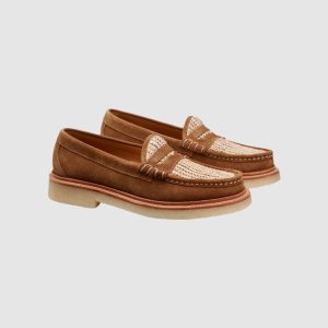 MENS LARSON CREPE SOLE RAFIA LOAFER